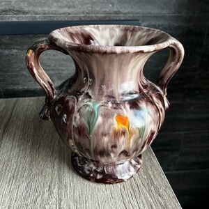 Vintage West German Pottery Vase 536/16 | MCM | Drip Glaze Vase 6.75”Tall